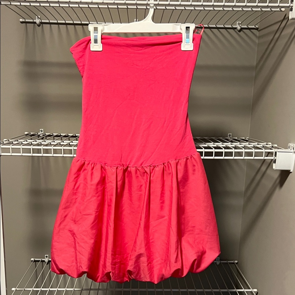 Kimchi Blue Strapless Pink Bubble Dress XS